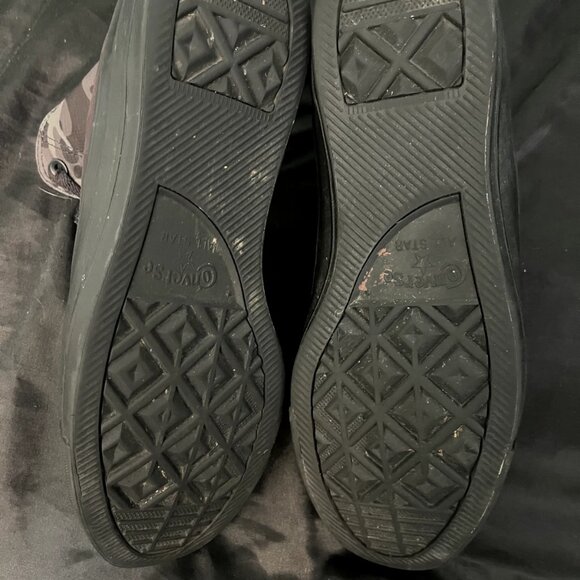 Converse Chuck Taylor All Star High Top Black Camo Mens 12 Preowned Canvas Shoes - Picture 4 of 4